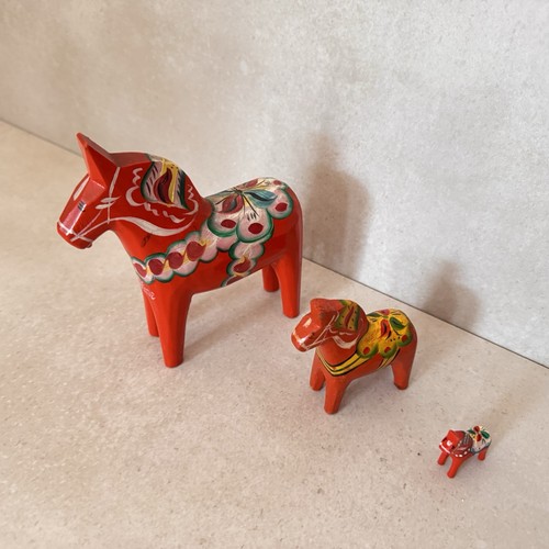 Vintage dalapferde set - vintage, 3
